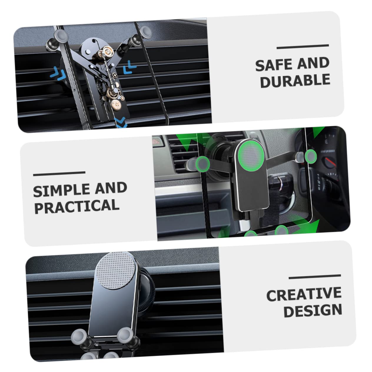 DOITOOL Supporto Universale per Bocchetta per Auto 2 Pezzi per Una Facile Installazione