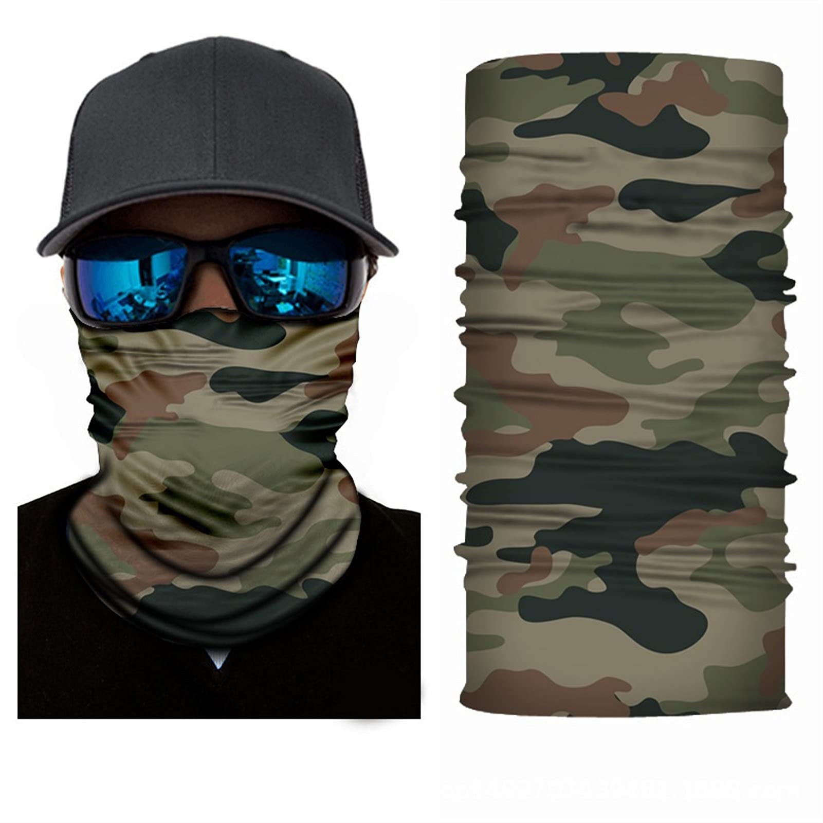 Chal de alta elasticidad camuflaje sin costuras Bandana Buffs cuello polaina diadema ciclismo pesca protección facial hombres mujeres bufanda de nailon