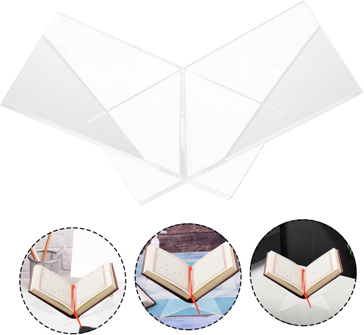 Acrylic Book Display Stand Book Holder Stand Organizer Reading Accessories