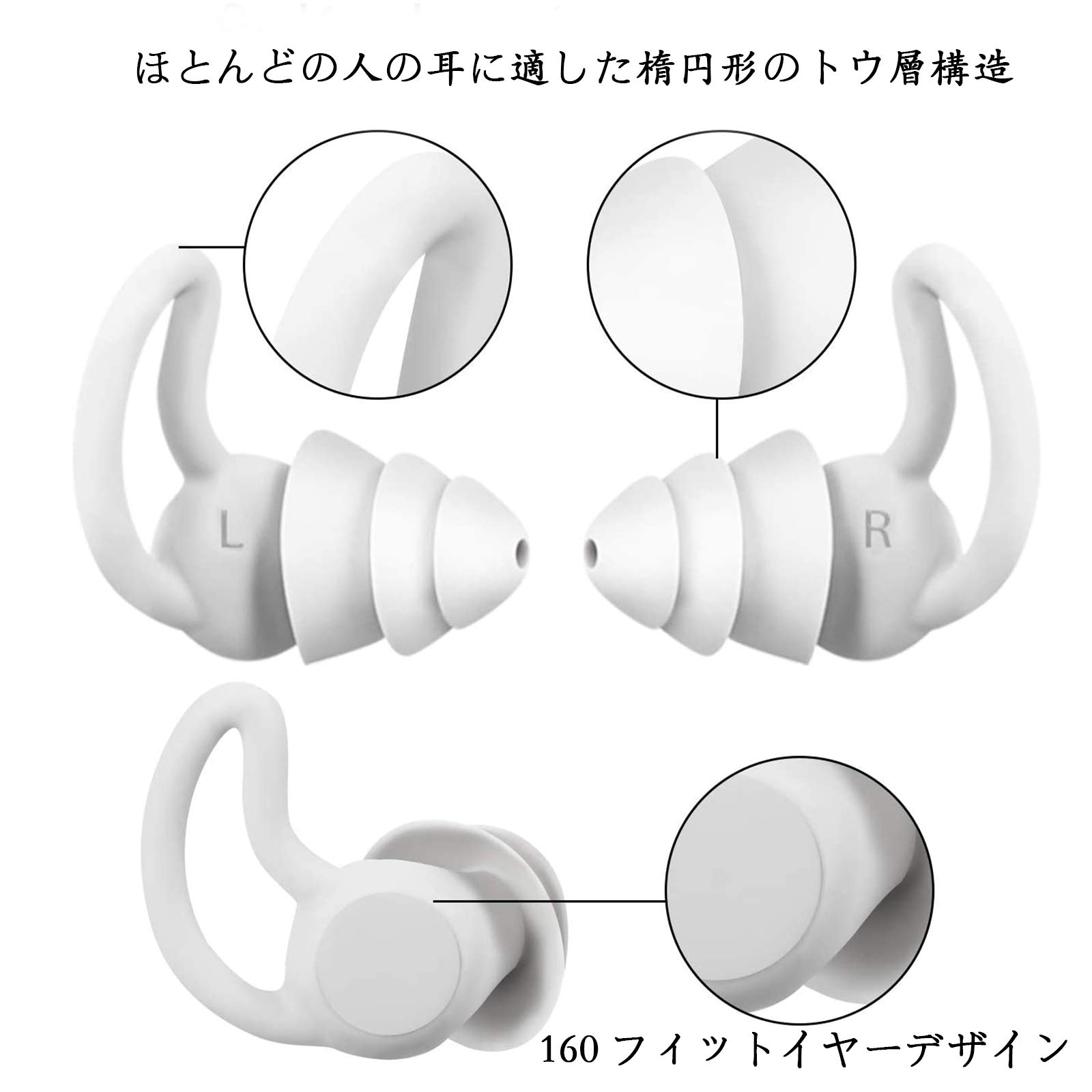 耳栓 睡眠用 完全防音 高性能 遮音値40dB 飛行機 勉強 水洗い可能 Amazon | 耳栓 睡眠用 安眠 完全防音 聴覚過敏 遮音値40dB 飛行機 仕事