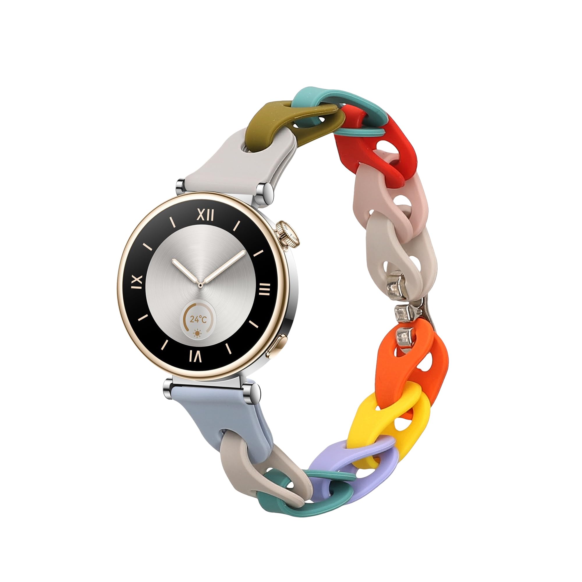 kwmobile Replacement Fitness Tracker Band Compatible with Huawei Watch GT4 41mm - 14-22 cm - Multicolor
