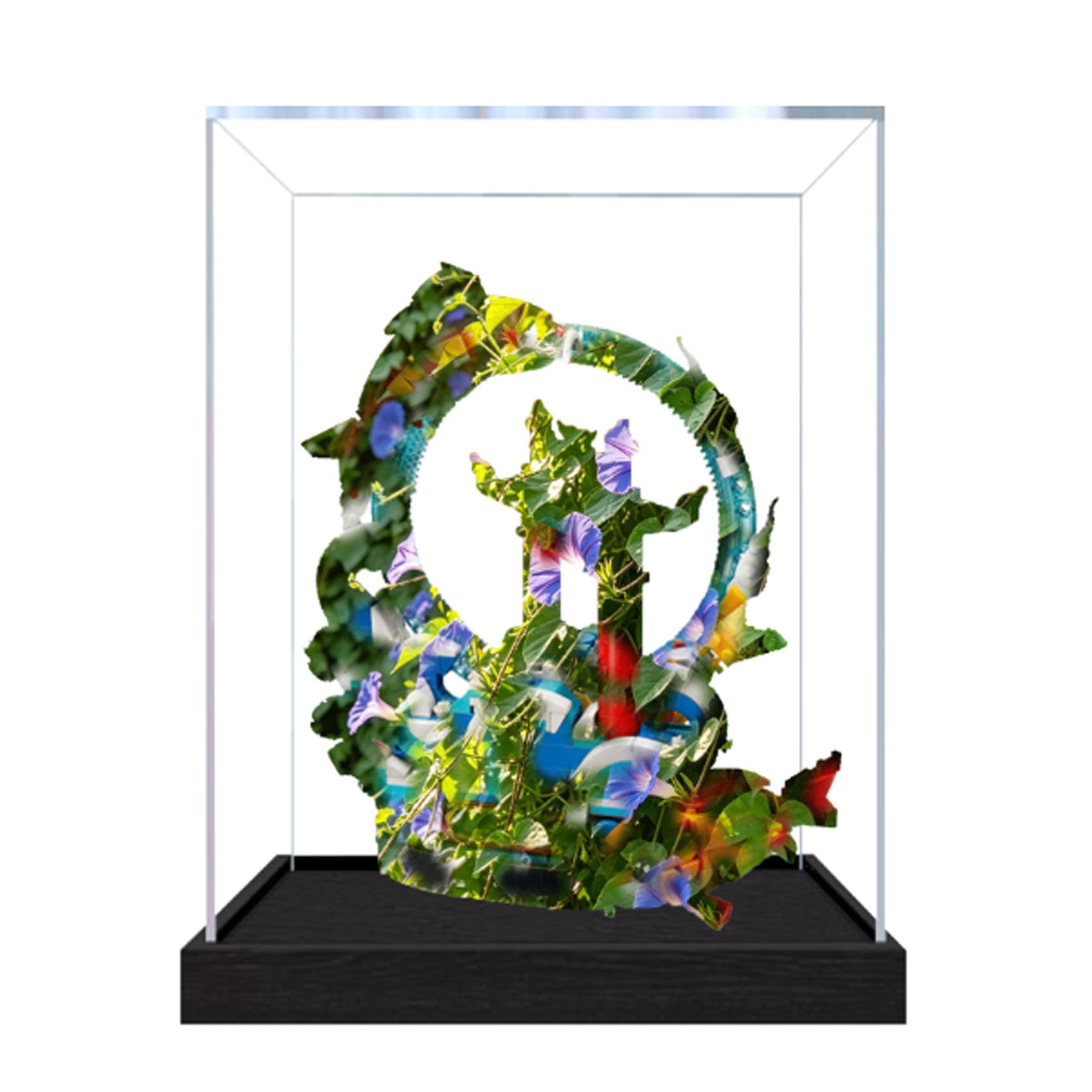 Acrylic Display Case for Le-go 80120 The Carp Leaping Over the Dragon Gate Model, Dustproof Display Box (display box only) (StyleA 3mm)