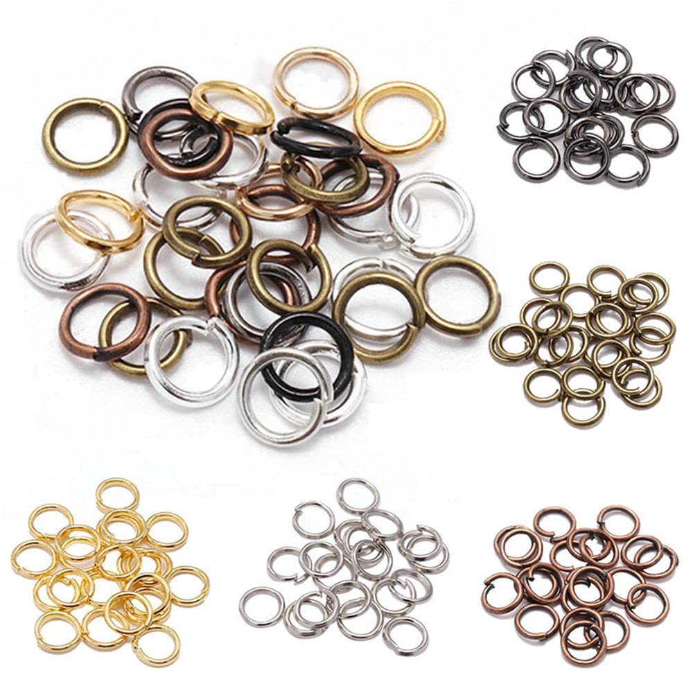 GIVBRO 200 stuks sleutel open springringen sleutelhangerringen voor het maken van kettingen voor sieraden, DIY, knutselaccessoires, roségoud, 8 mm