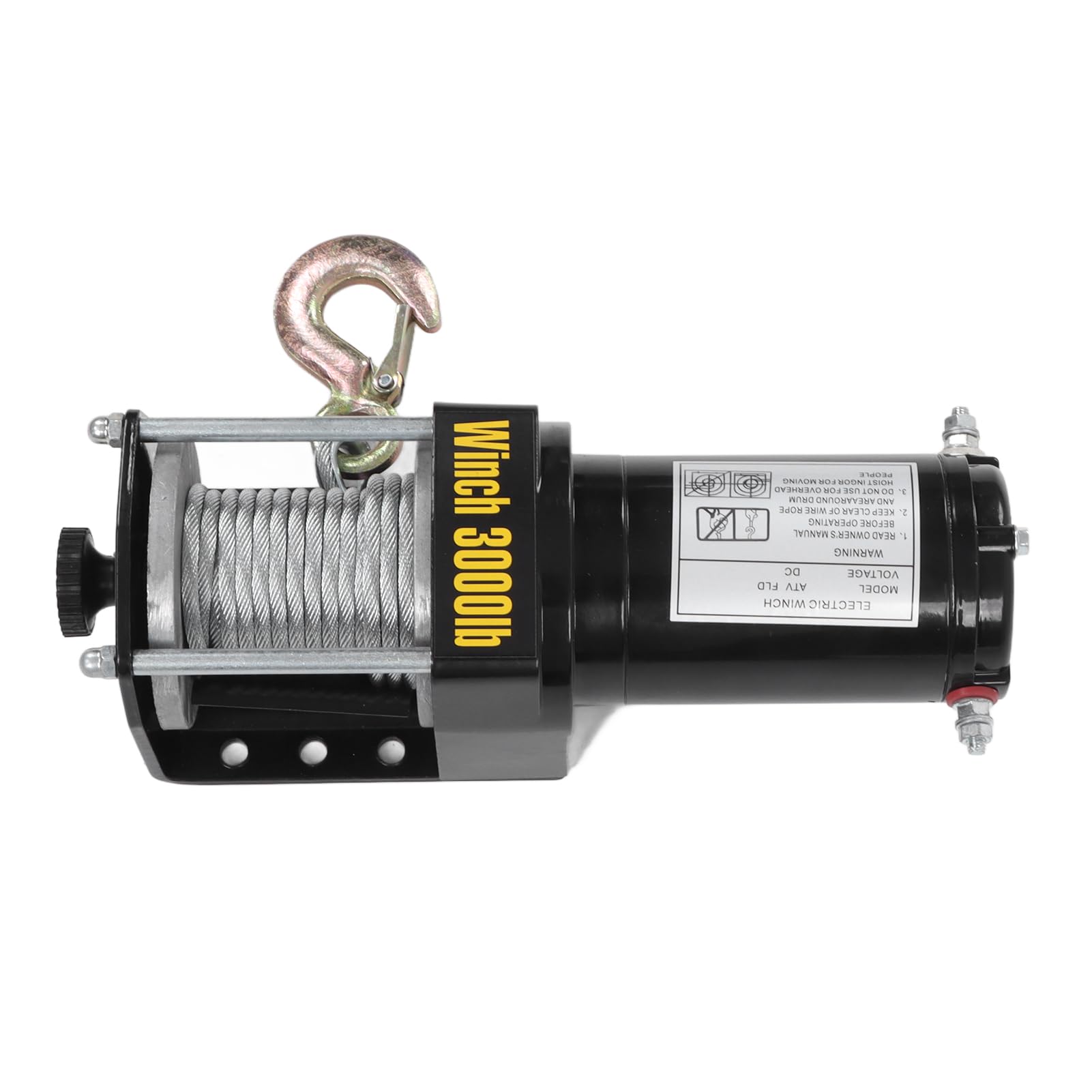 Verricello elettrico 24V, Kit verricello elettrico a bassa generazione di calore Resistente all'usura Maggiore resistenza alla trazione Non ruggine per ATV Sollevamento e sollevamento