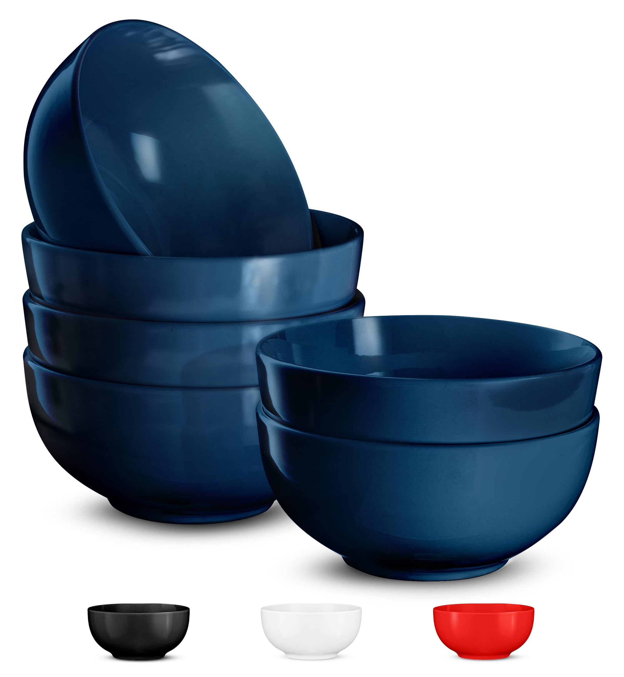 KooK Ceramic Cereal Bowls, Microwave, Dishwasher And