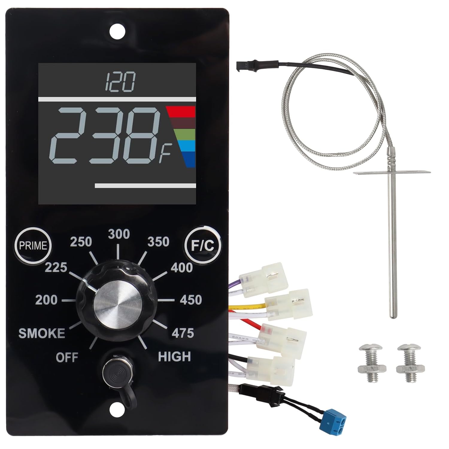 Upgrade Digital Control Board Kit Compatible with Pit Boss Tabletop Wood Pellet Grills Mahogany 150PPS BBQ Replacement Control Panel Temperature Controller with RTD Temperature Sensor Probe