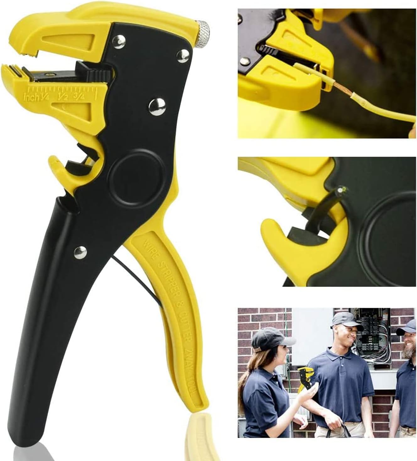 QAZ Wire Stripper Cutter - Automatic Adjusting Tool | Work for Cable 0.2 MM to 6 MM | MT-02DX