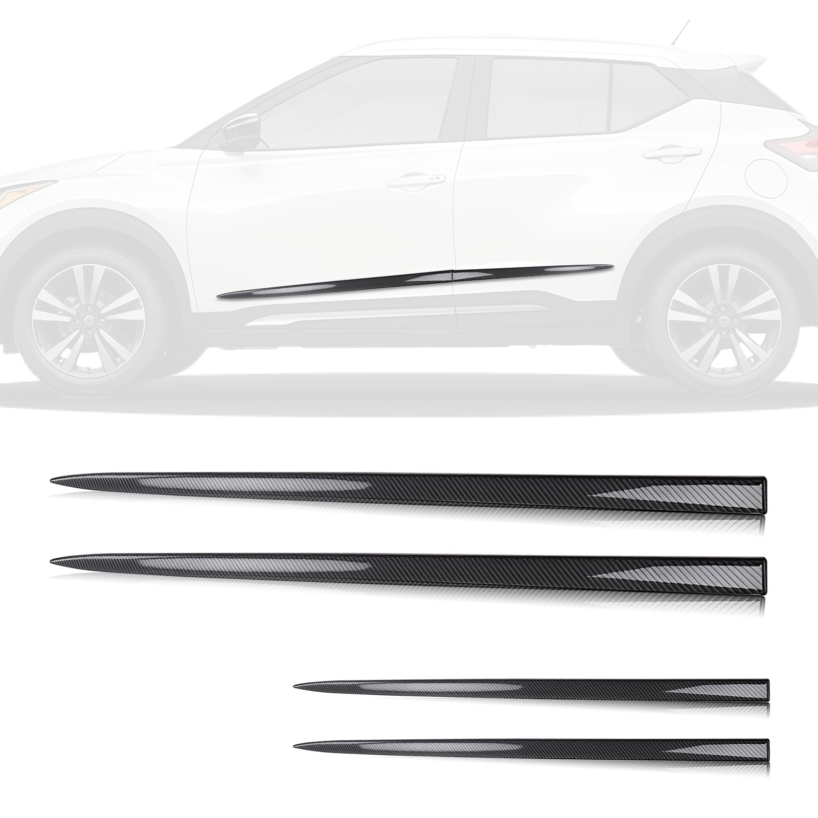 4x Car Door Protection Strips for Renault Clio V 2019-2026