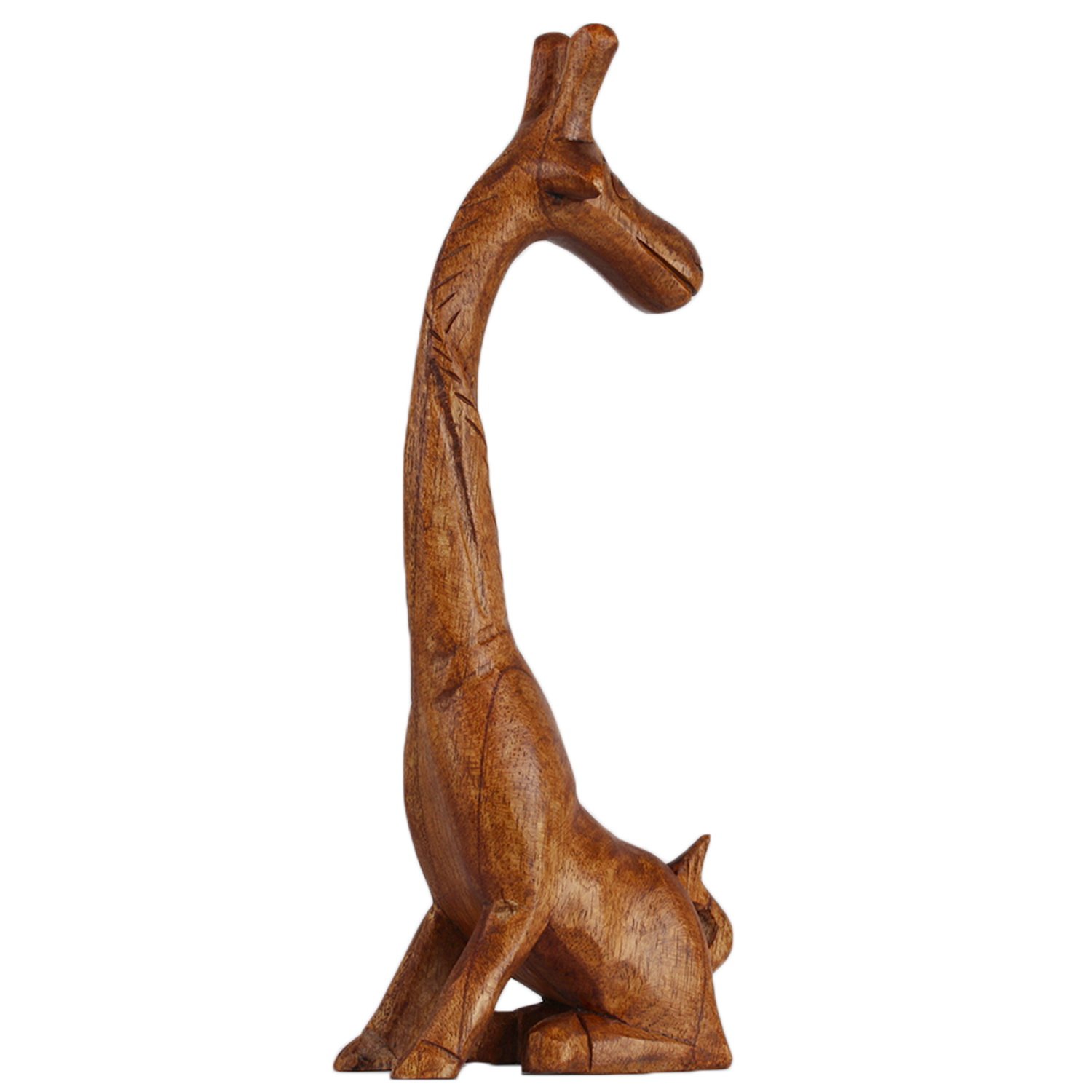 ART-CRAFT Holz Giraffe Holzschnitzerei Holzfigur Natur Minia