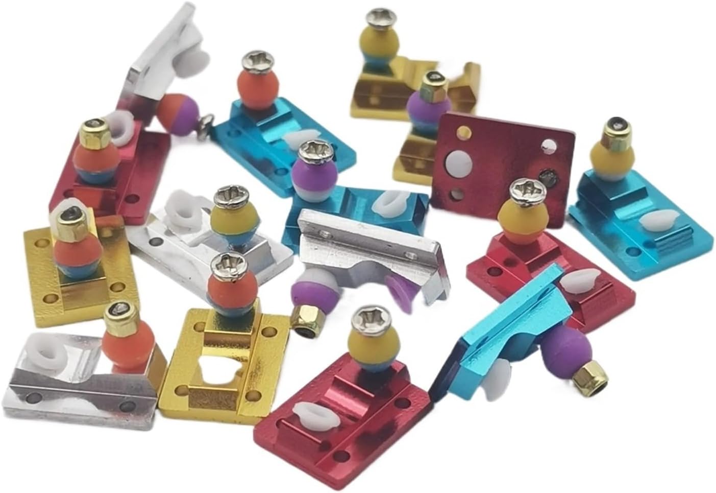 Fingerboard Trucks Fingerboard Truck Base Made with Soft PU Bushing Pivot Cup for Professional Finger Skate Board(Normal Gold)