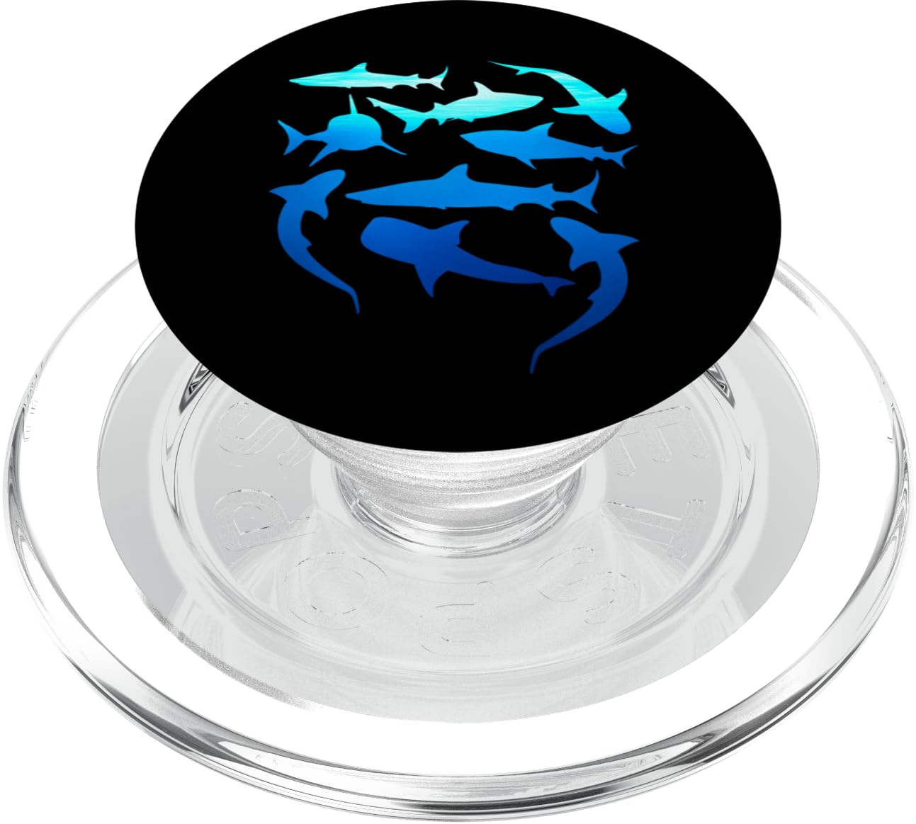 Sharks In The Water Graphic Design Shark Love PopSockets PopGrip for MagSafe