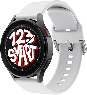 Pulseira de Silicone com Fecho Colorido 123smart compativel com Galaxy Watch 4 Watch 5 Watch 6 Pro R900 R910 R920 R905 R915 R925 40mm 44mm 45mm