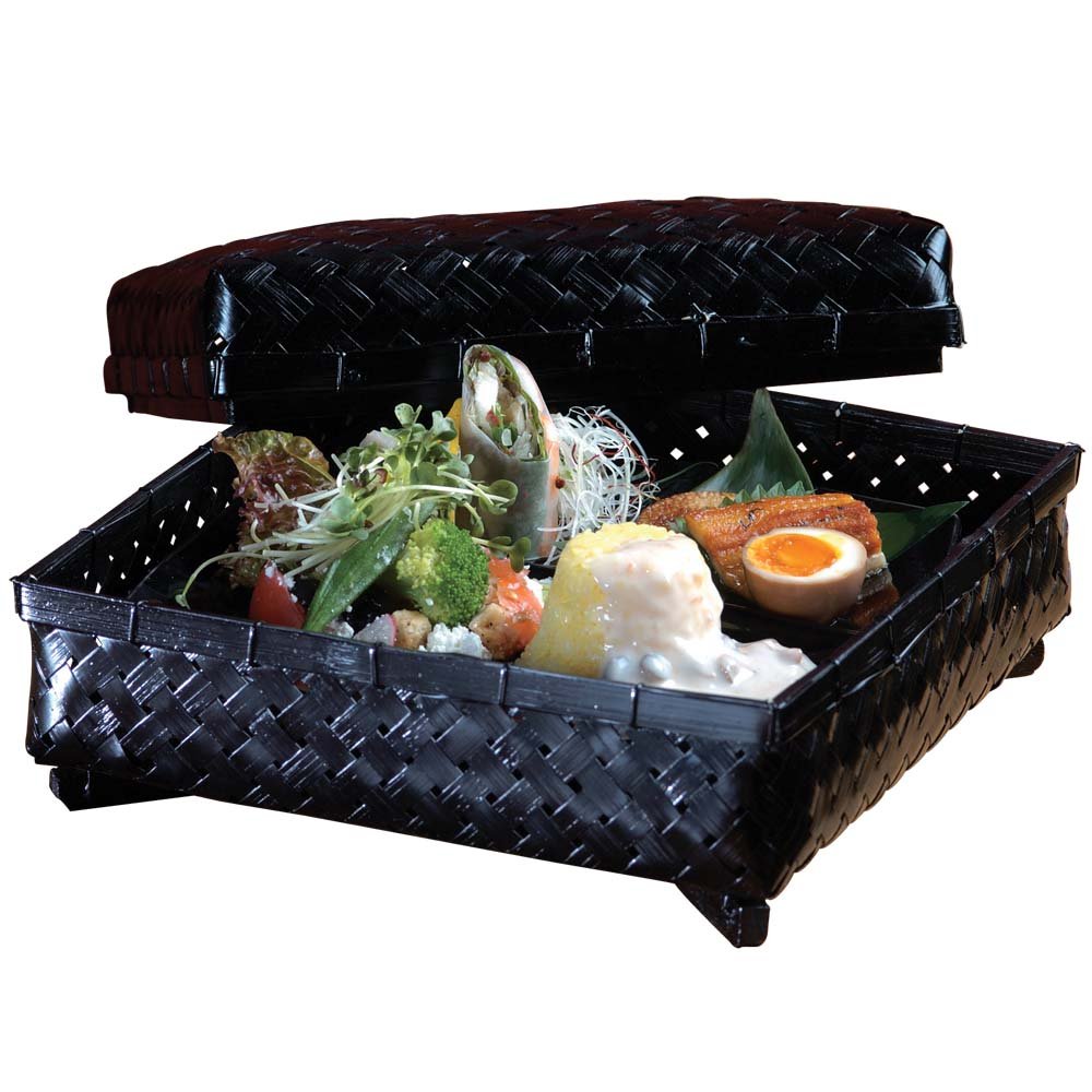 Amazon｜山下工芸(Yamasita craft) 竹製ランチボックス 黒 71507000