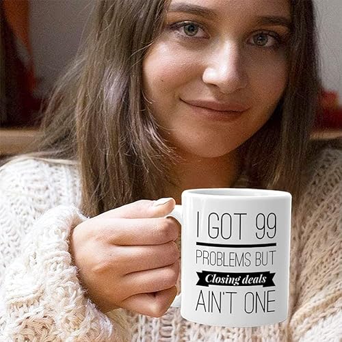 Miniatura 7 de Taza de café Realtors de 11 oz, color blanco, I Got 99 Problems Agente de Bienes Raíces Vendedor