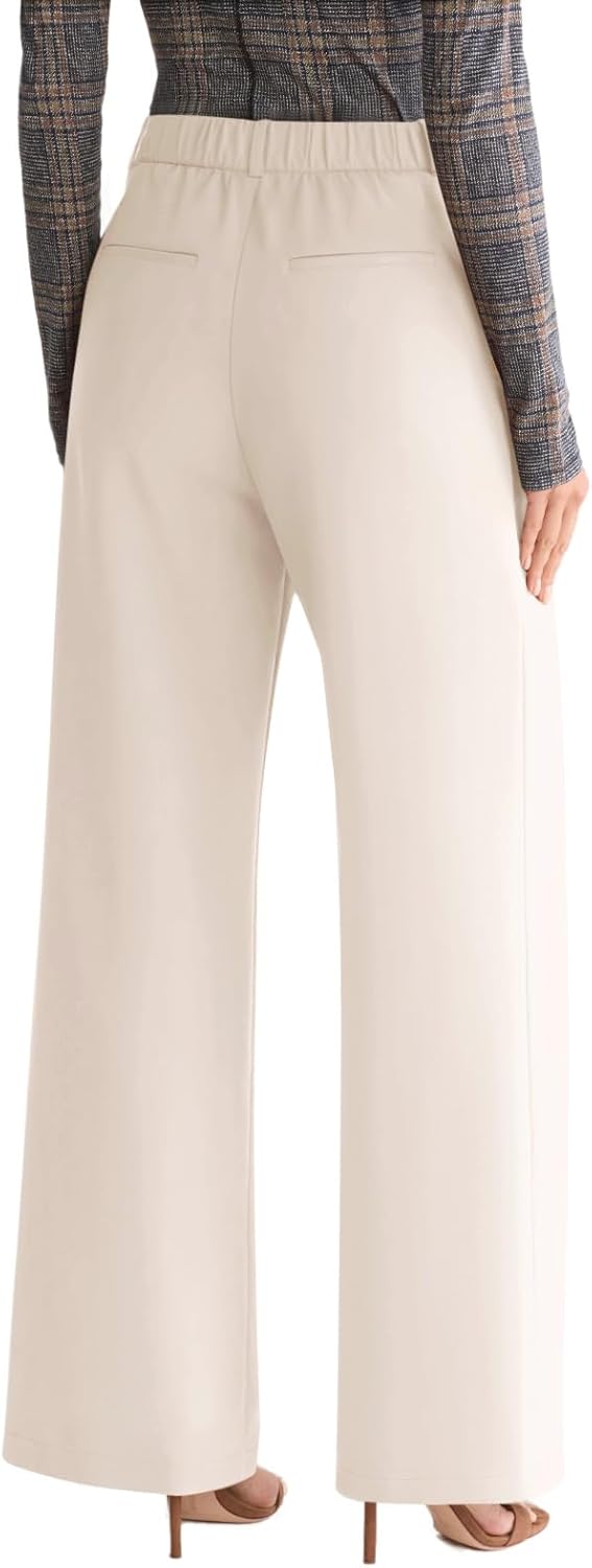 NIMIN Wide Leg Dress Pants for Women High Waisted Work Trousers Business Casual Palazzo Slacks 2025 with Pockets - Image 3