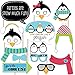 Big Dot of Happiness Holly Jolly Penguin Christmas - Holiday Photo Booth Props Kit - 20 Count