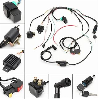 JenNiFer Commutateur De Cl/&eacute; De Baril D/&rsquo;Allumage 2 Cl/&eacute;s Connecteur De Bloc 4 Broches pour ATV Mini Moto Dirt Bike Buggy