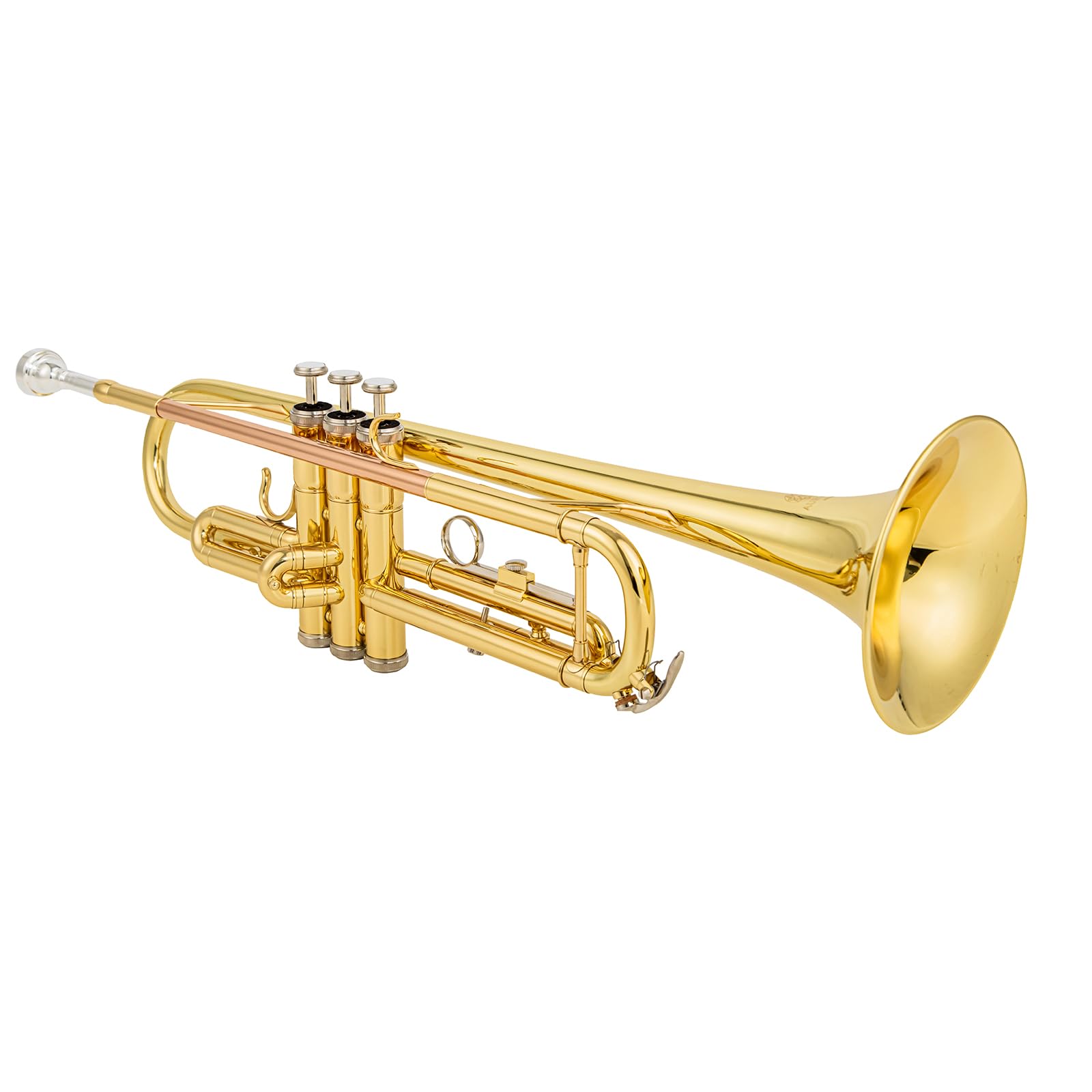 6331 Bb standard tromba leadpipe fosforo coppe per principianti o studenti avanzati caso panno guanti ottone strumenti musicali (ottone oro 6331H)