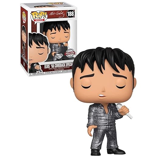 Sale Elvis Presley 1968 Comeback Special Diamond Glitter Pop! Vinyl Figure
