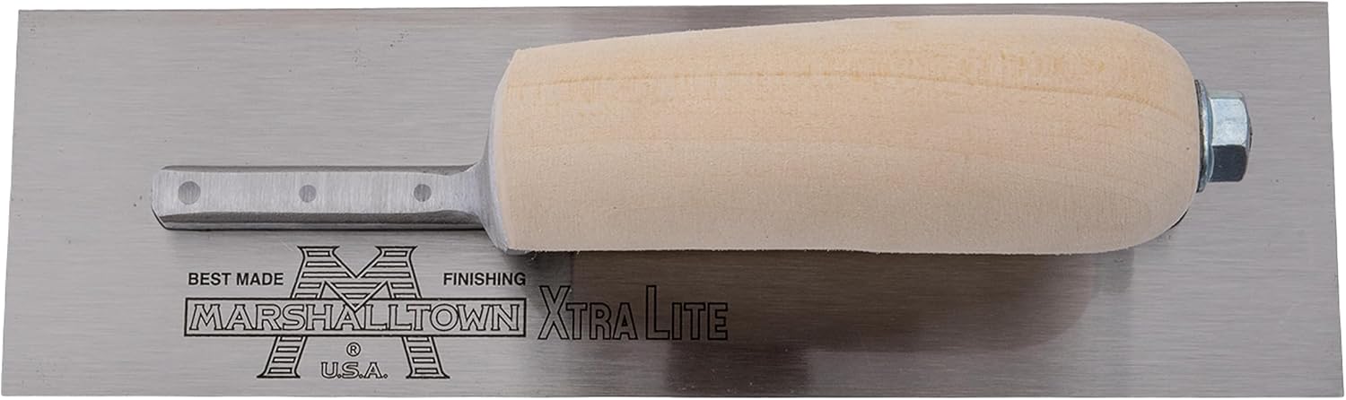 MARSHALLTOWN High Carbon Steel Finishing Trowel, 4.5 x 11.5 Inch Concrete, Masonry and Drywall Finishing Tool, Made in the USA, MXS1