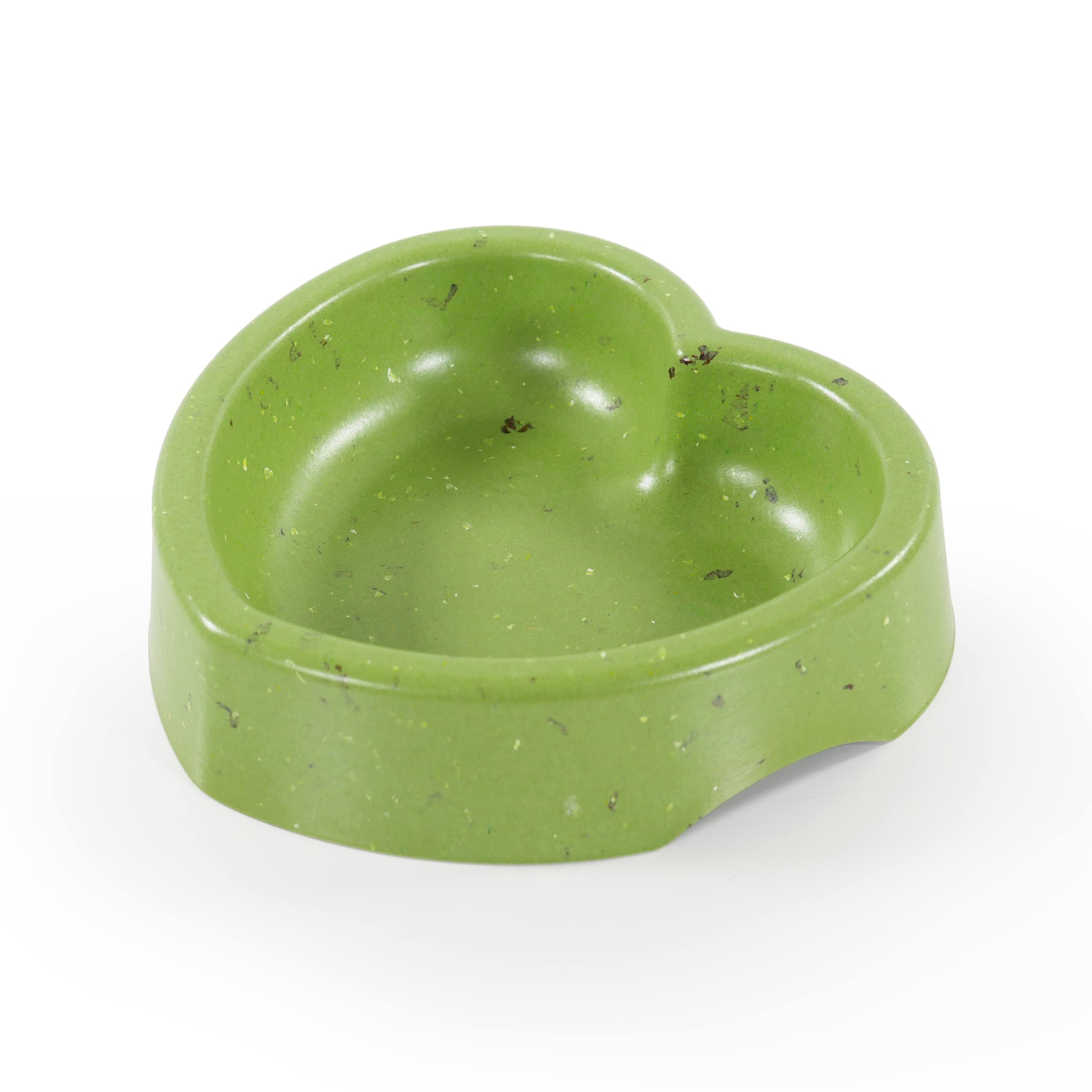 Rosewood Eco Heart Shaped Melamine Bowl, for Cats & Dogs, Green