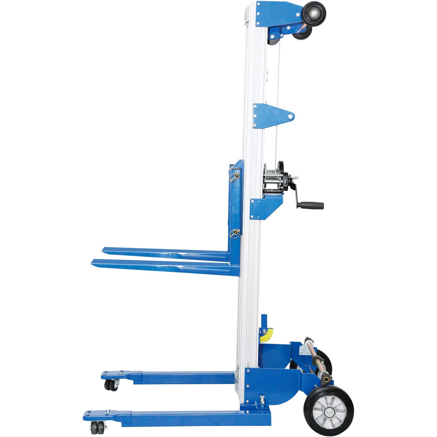 Global Industrial Lightweight Hand Operated Lift Truck with Straddle Legs, 400 Lb. Capacity
