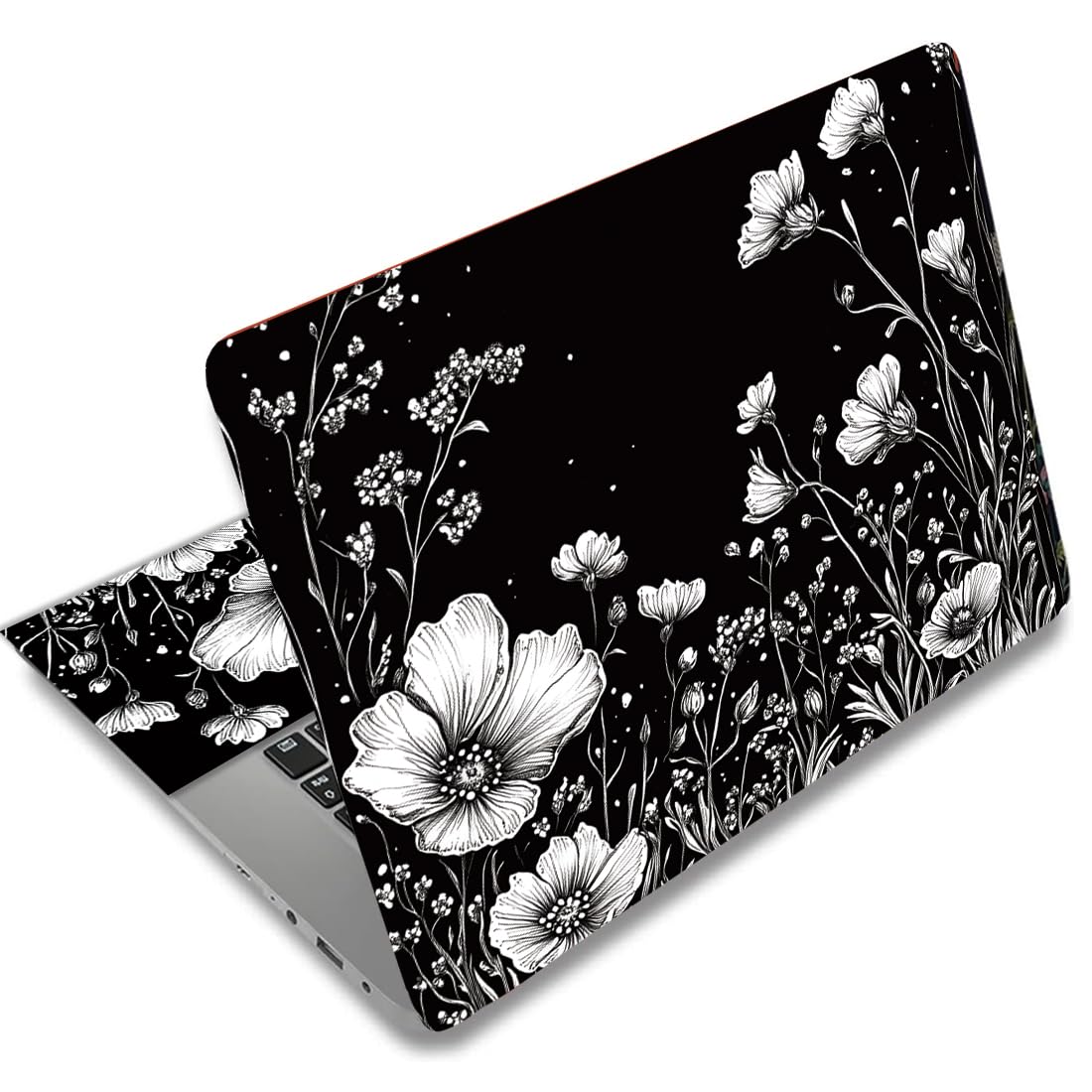Skin para portátil de 12 a 15.6 pulgadas universal y reutilizable con diseño de flor 8
