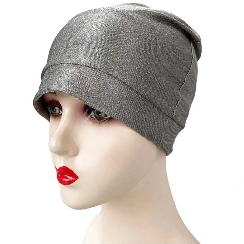 Fituenly Unisex Anti Radiation Cap, Silver Fiber Electromagnetic Wave Shielding Emf Protection Hat, Rf Emf 5g Wifi Protection Beanie