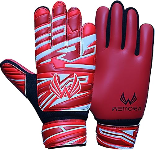Miniatura 1 de WEMORA Guantes de portero de fútbol con gran agarre de 0.197 pulgadas, palma de látex, transpirables y guantes de portero de doble muñeca para niños
