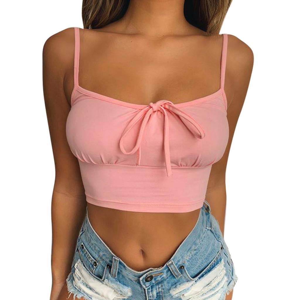 Lialber Save 15% Womens Sexy Fashion Sling Strapless Sleeveless Cold Shoulder Ruched Pleated Plain Vest