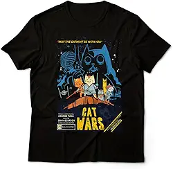 Camiseta Geek Mascilino Cat Wars 5 Cores