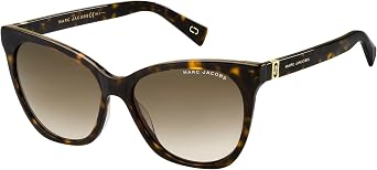 Marc Jacobs Womens Marc 336/S Cat Eye Sunglasses, Dark Havana/Brown Gradient, 56mm, 16mm