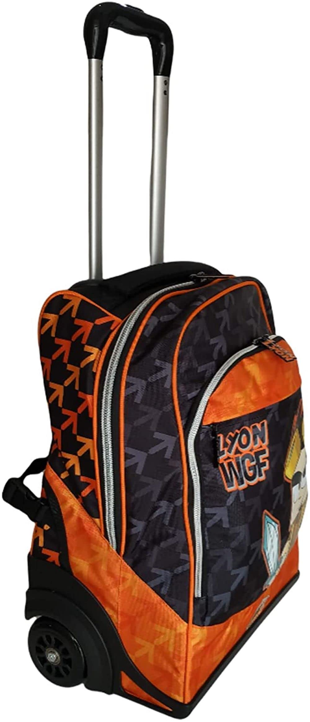 Trolley Schulrucksack Lyon Gamer Schultasche + Schlüsselanhänger Pfeife + Gratis Farbstift