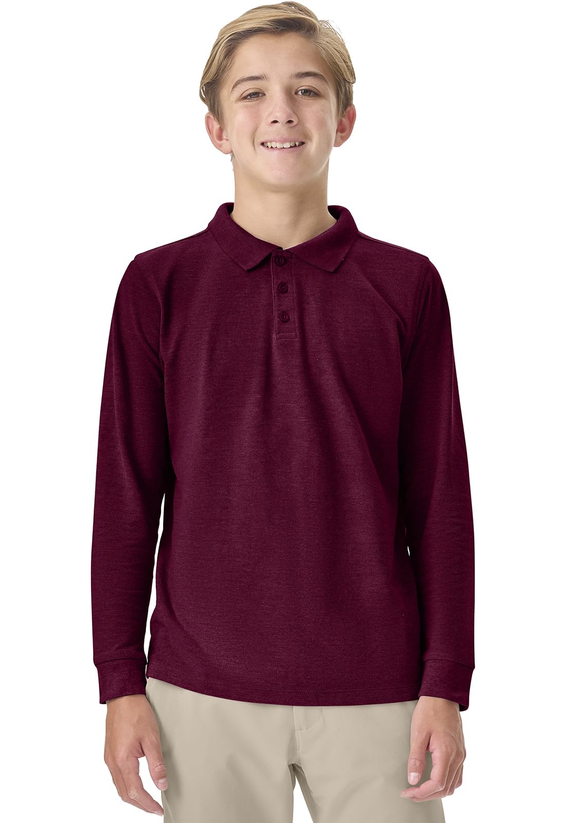 Classroom School Uniforms Big Kid Pique Polo Long Sleeve