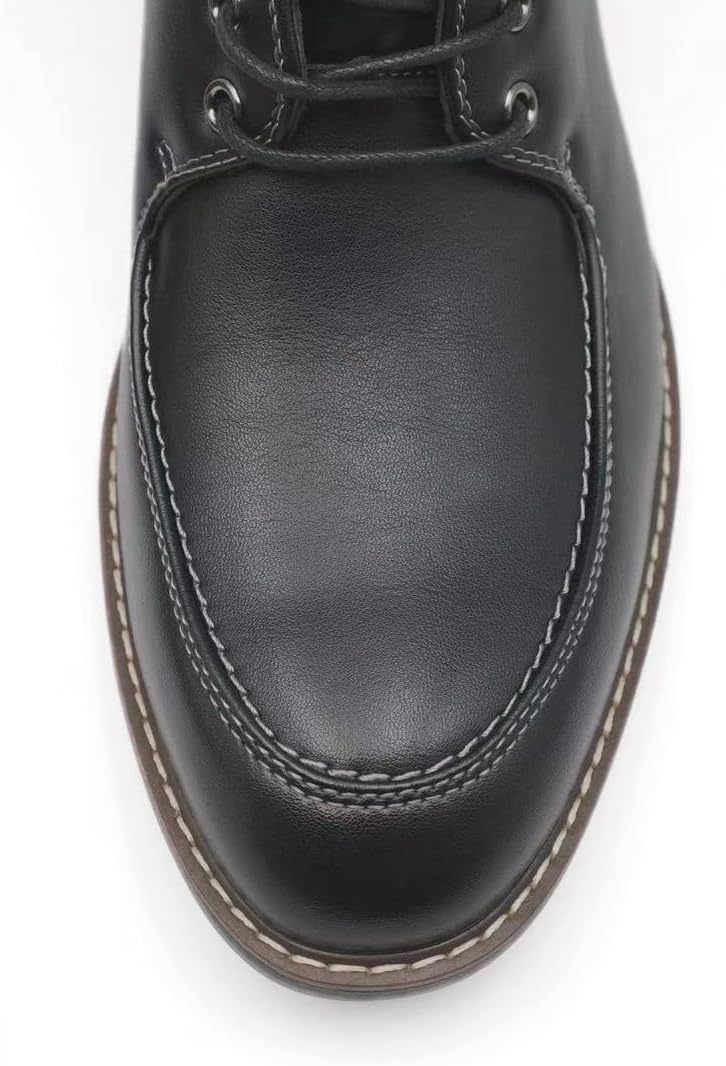 Finishing & Sewing Men's Norwegian Derby Boots, Moc Toe Design with Side Zipper - Image 6