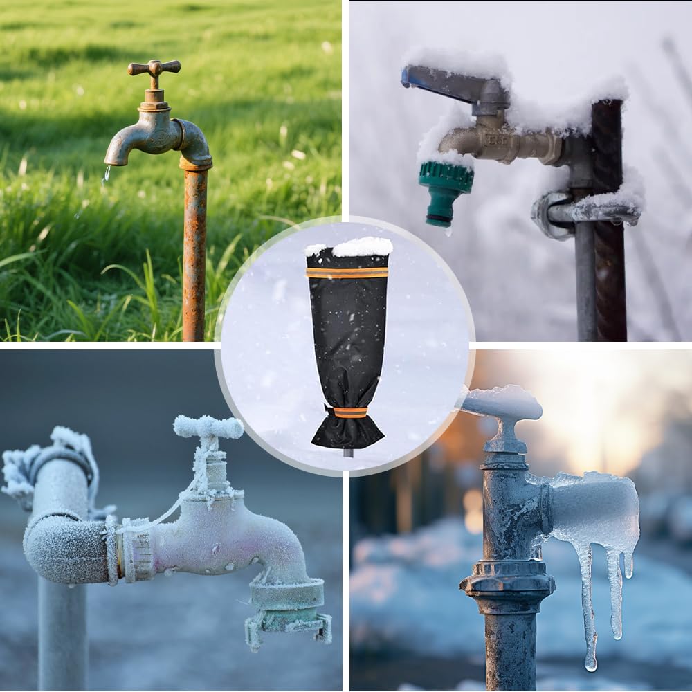 Produktbild von Winter-Wasserhahn-Abdeckung 64x26 Cm – Frostschutz Für Außenwasserhähne, Wetterfest & Isoliert
