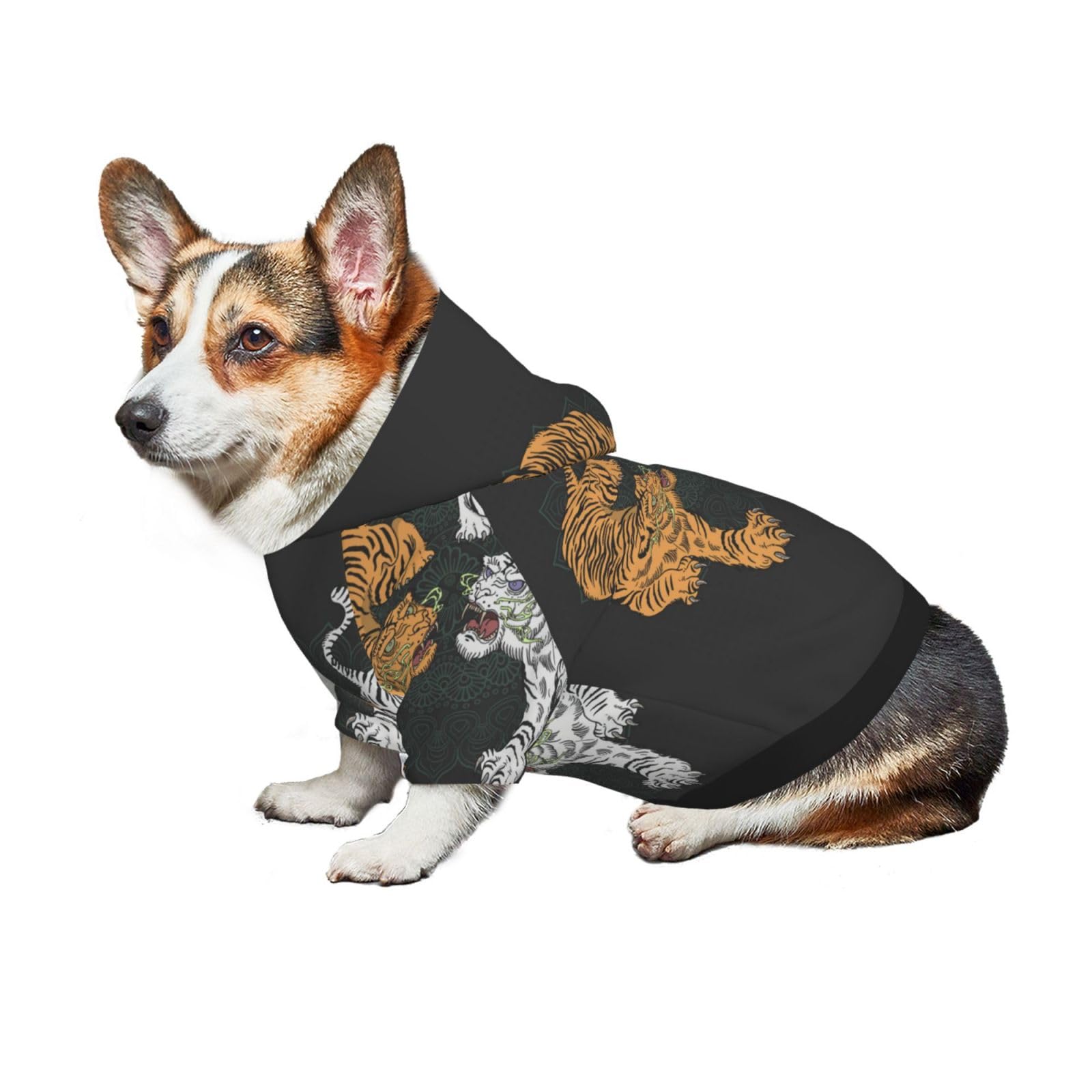 Amazon | 虎 タトゥー 花柄 犬服 ペット服 リオスタジオ 犬 服