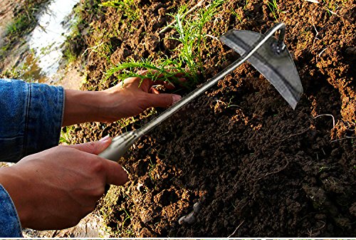 Novo Small Garden Hoe, Integrated Weeding Field Hoe 11.3-Inch Length, Width Of Blade 5-Inch