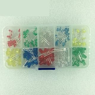 diode 200PCS/Lot 3MM 5MM Led with Box Mixed Color Red Green Yellow Blue White Light Emitting Diode Assortment 20PCS Each New Diode-Switch