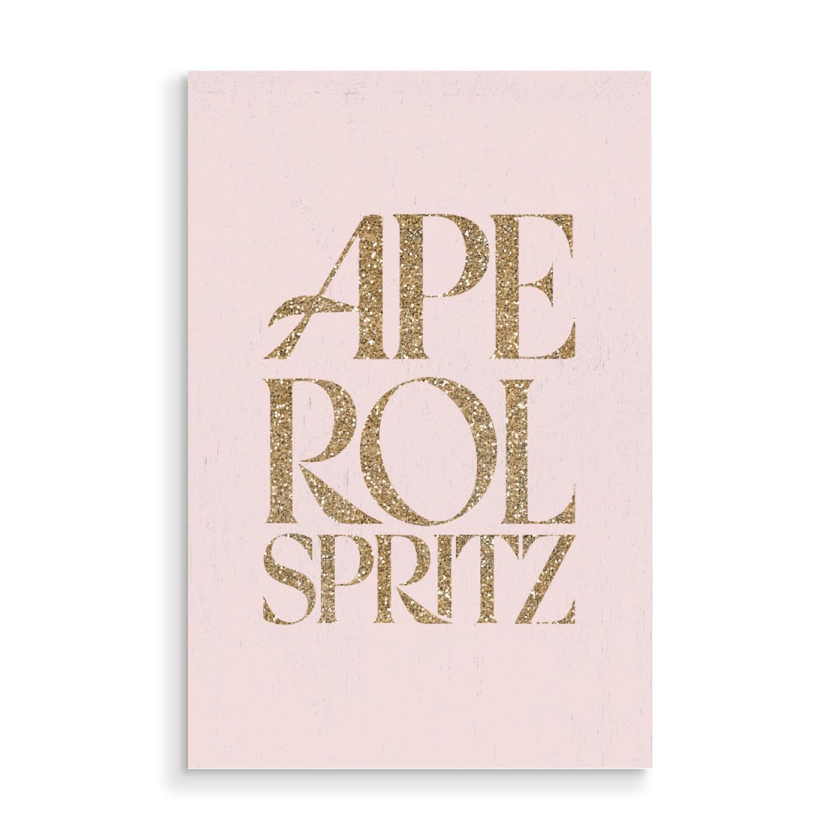 artboxONE Holzbild 45x30 cm Abstrakt Aperol Spritz Party von Künstler Emanuela Carratoni
