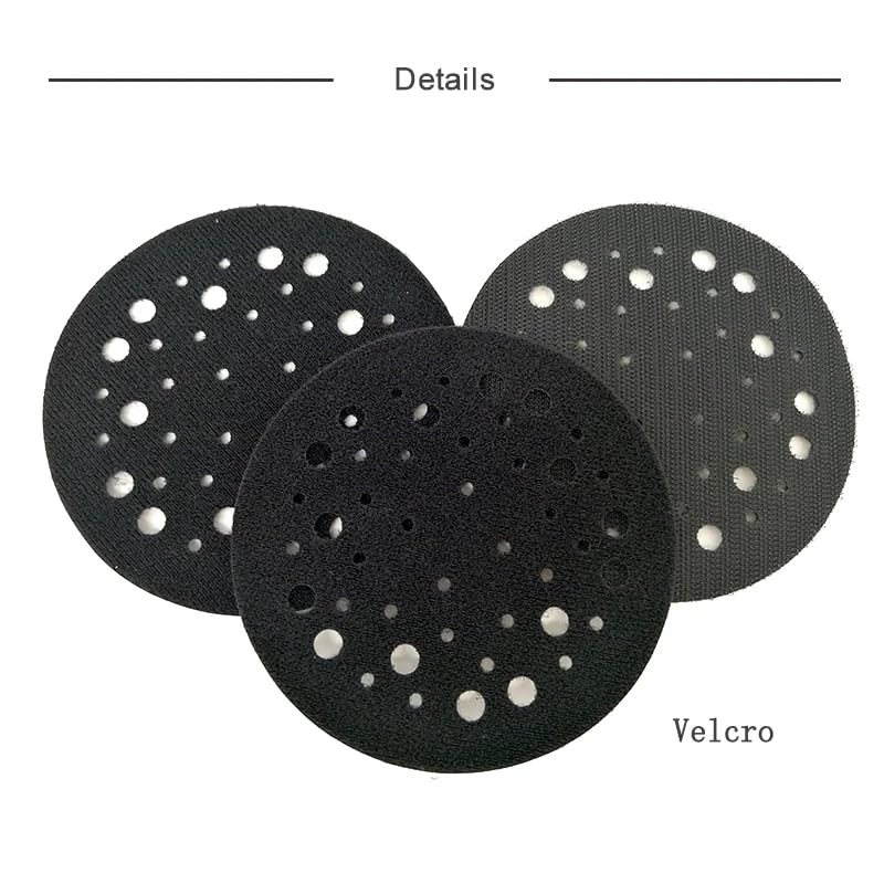 5 Inch 44 Holes Interface Pad Protection Disc Black Power Tool Accessories for Sander Polishing Grinding - Hook and Loop