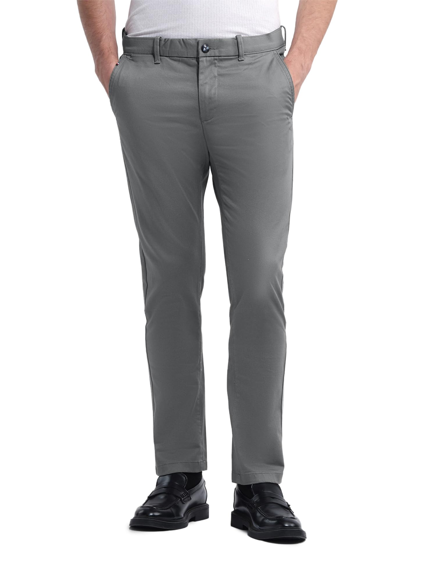Arrow Sport Men's Mid Rise Bronson Slim Fit Trousers-image-10