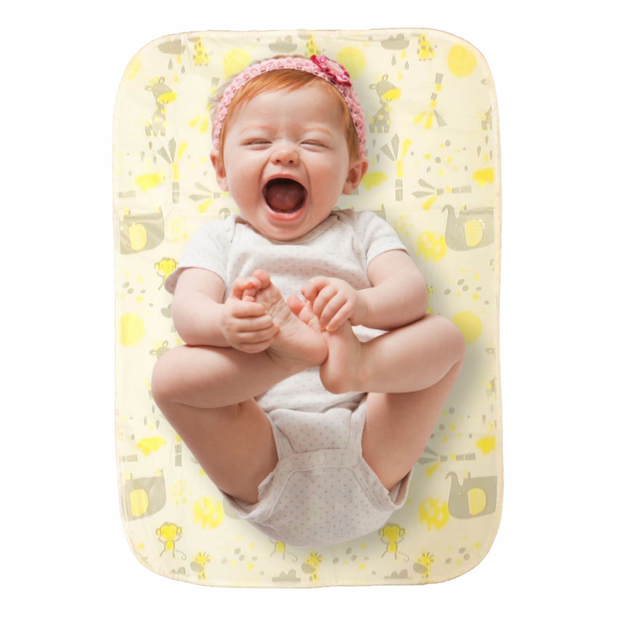 Portable Changing Mat Baby Foldable Travel Changing Mat Infant Urinal Pad 47cm x 67cm Waterproof Nappy Change Mat for Travel Home Outside Assorted Colour 1pc