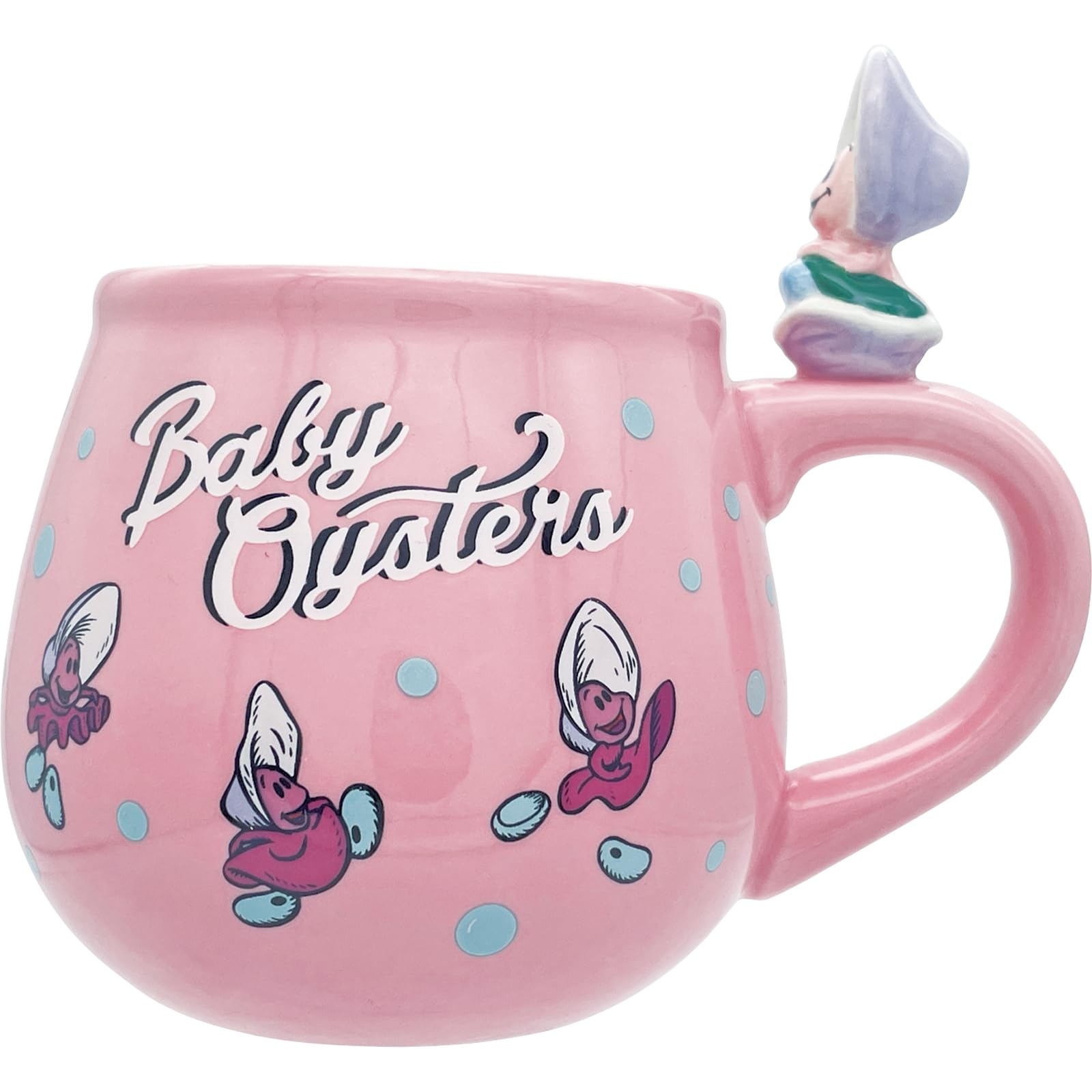 Disney Alice in Wonderland Young Oyster Figure Mug 11.8oz Porcelain Pink