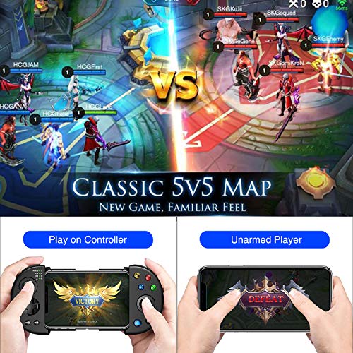 Mobile Game Controller, BEBONCOOL Android Controller for PUBG, Supports iPhone/iOS/Android, Wireless Mobile Controller for Android Games, Mobile Gaming Controller Works Mobile Key Mapping