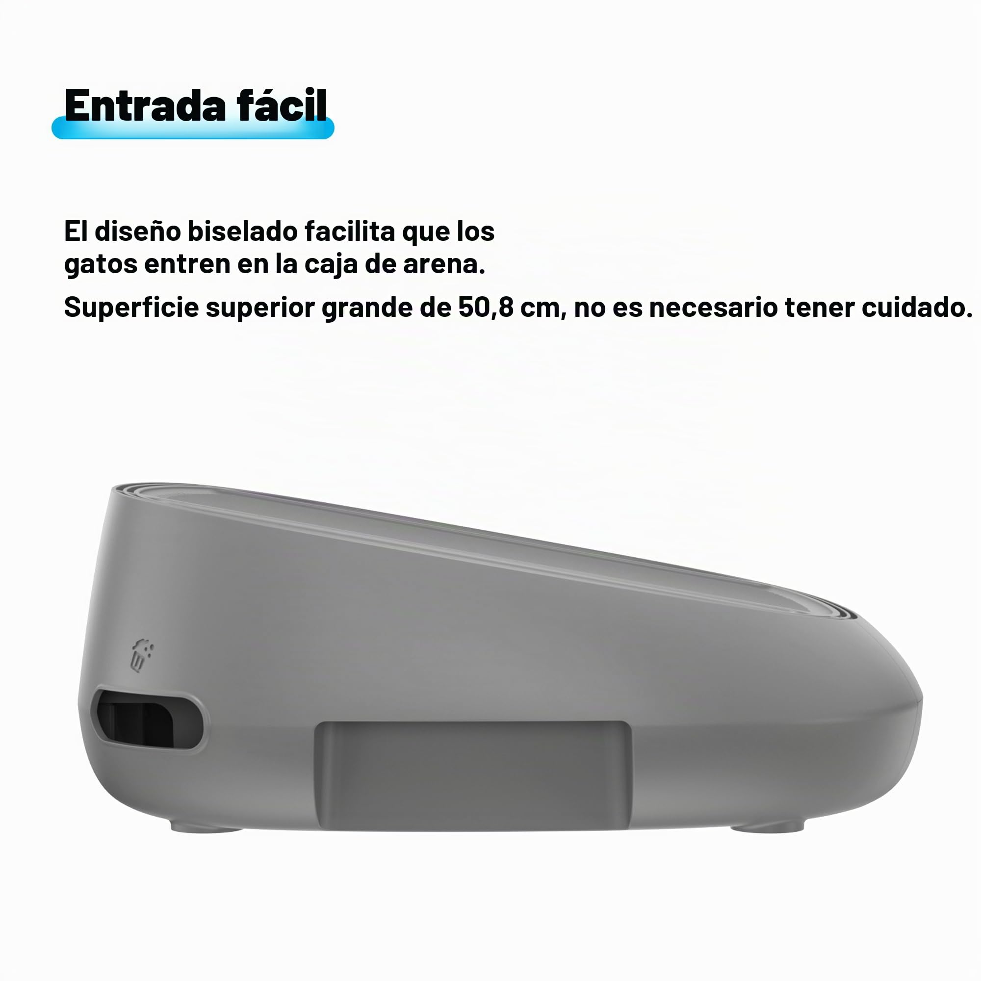 Neakasa Taburete de Pedal para Gatos Con Función de Filtro, Rampa de Arena Fácil de Limpiar, Atrapador M1 Con Parte Superior Abierta, Autolimpiante