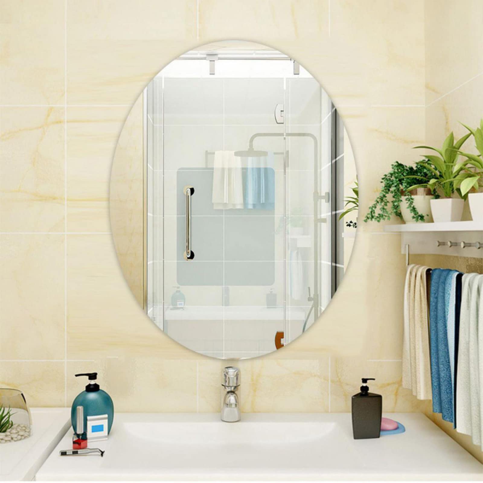 4 Specchi Adesivi Per Parete | 30x20cm | Flessibili E Autoadesivi | Decorazione Casa - Foto 6