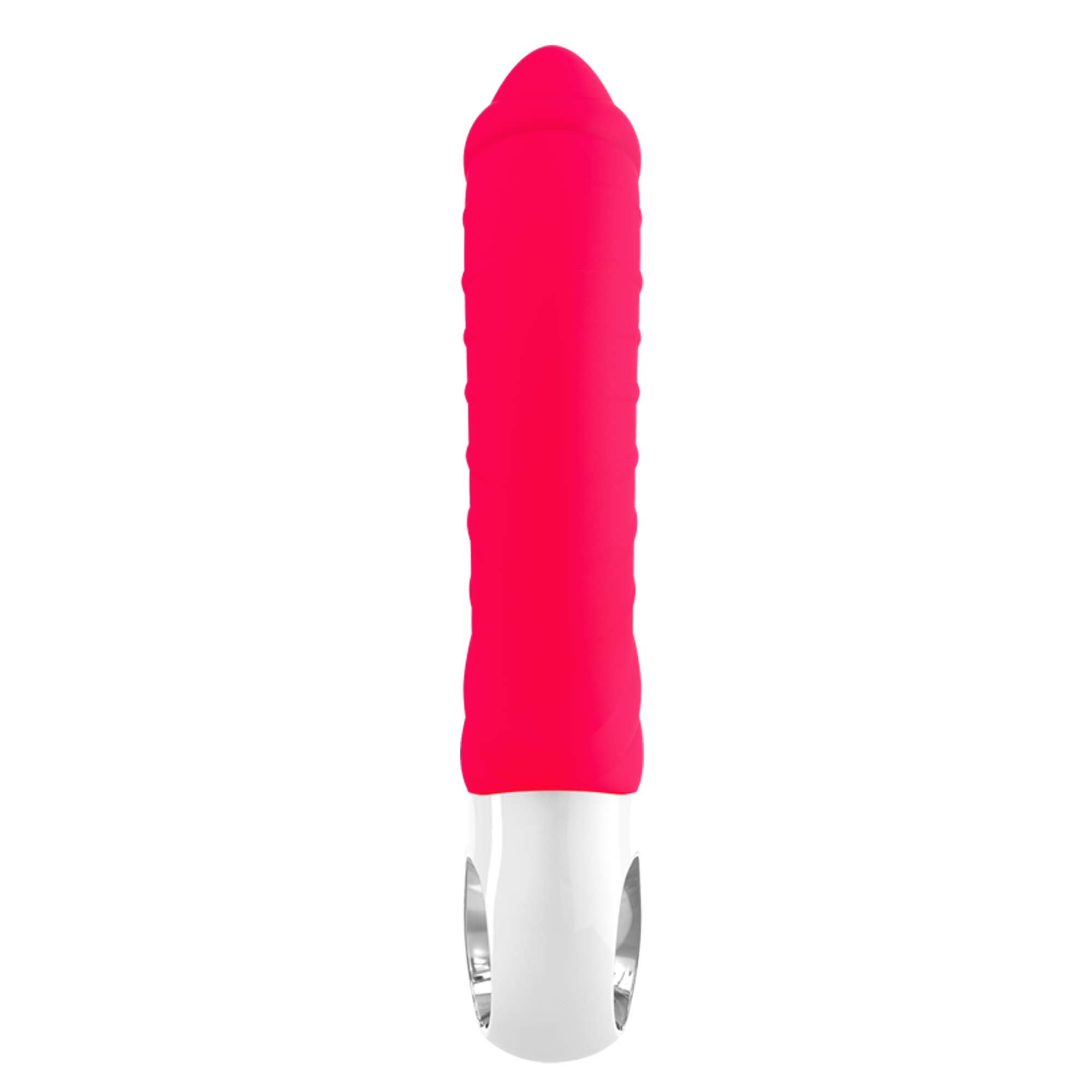 FUN FACTORY TIGER - vibrador G5 recargable para mujer estriado punto G rojo de silicona medica, india red | Silicona medica, india red