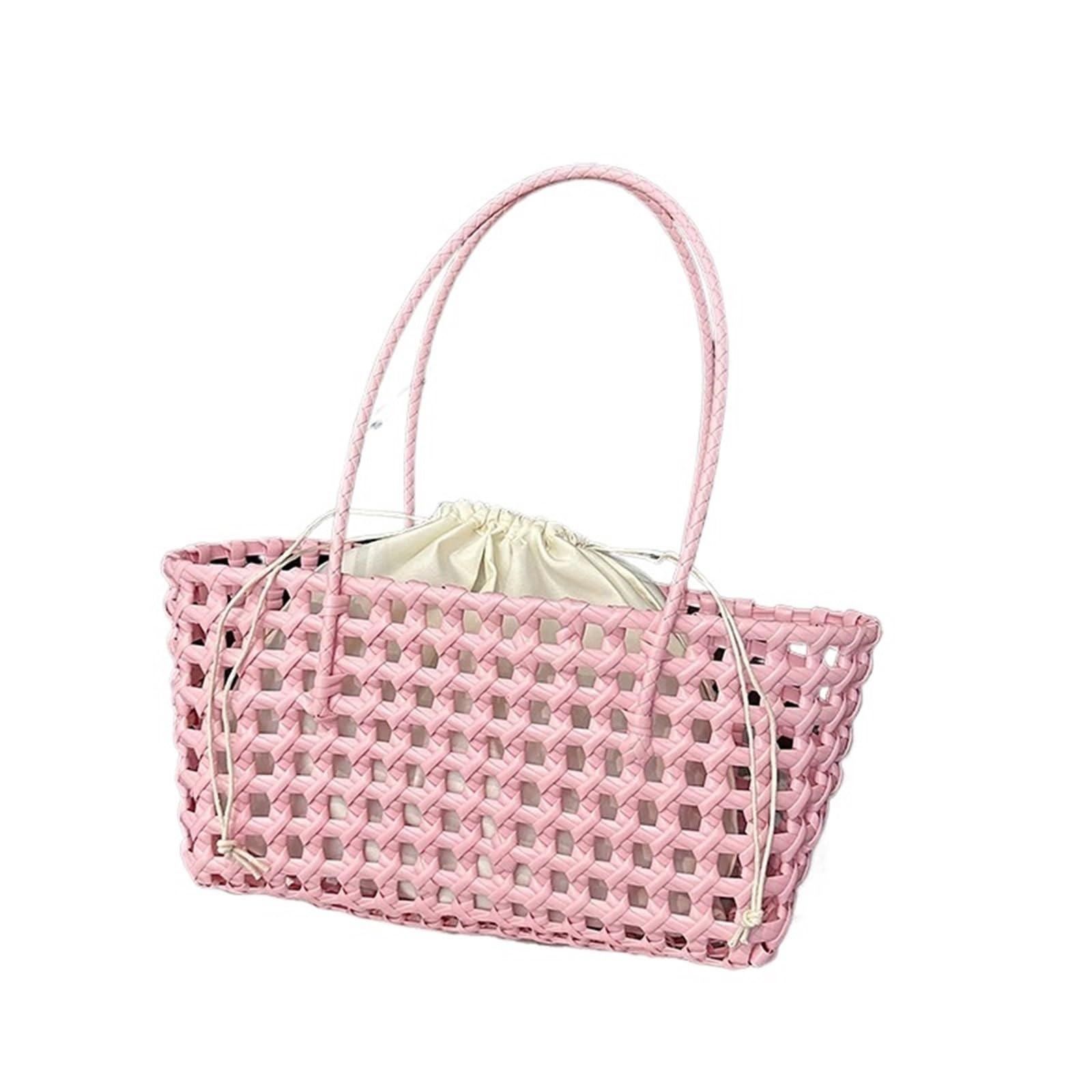 Bolso de Mano Tejido Calado Bolsos de hombro calados tejidos for mujer, bolso mano verano, bolsos y monederos playa for