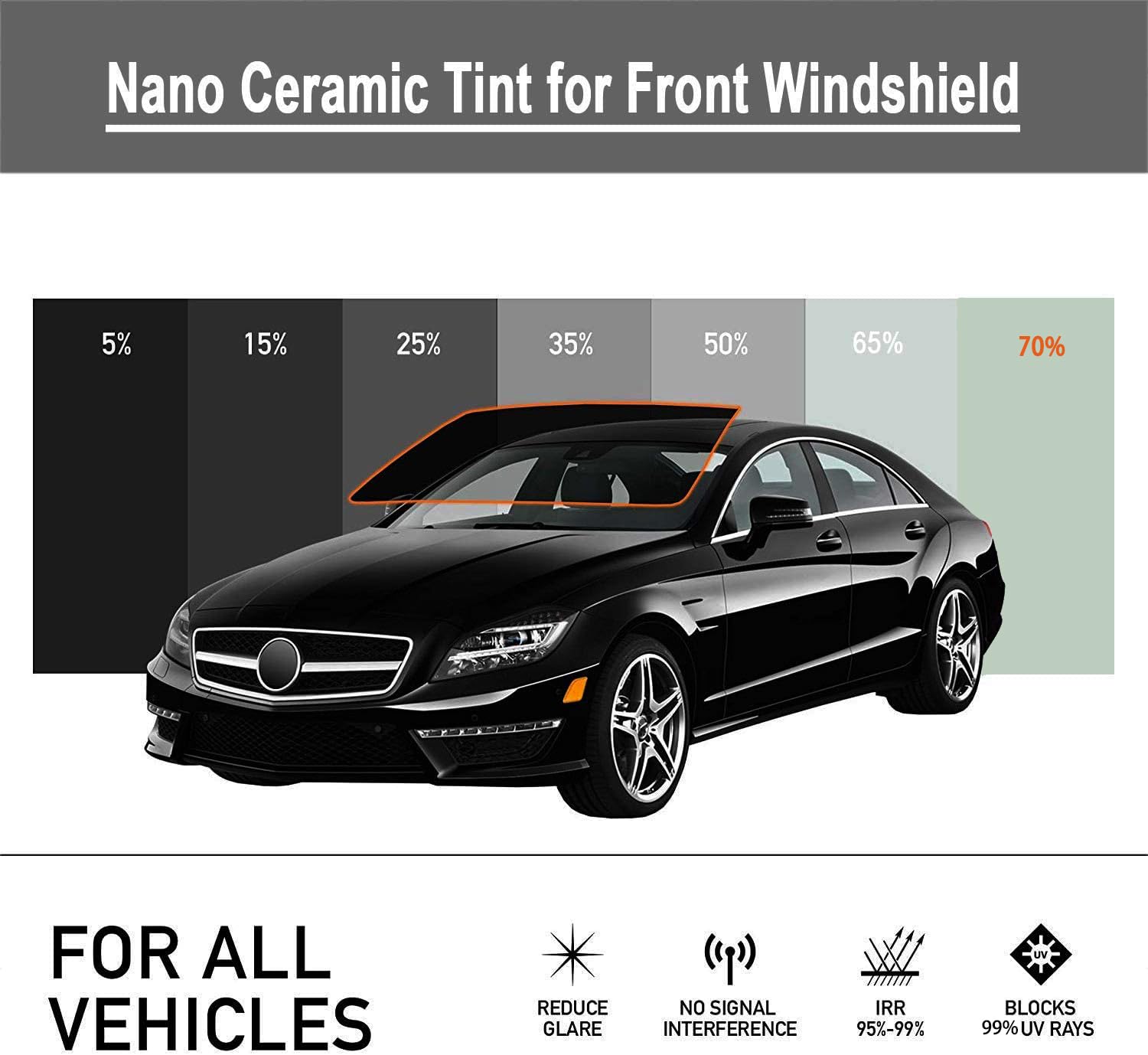 Snapguard Solutions 70% VLT Nano Ceramic Home Window Tint 40" In X 15' Ft Roll Adhesive Privacy Film For Residential Office Door Glass Windows, 99% Anti UV Sun Blocking IRR Heat - View #8